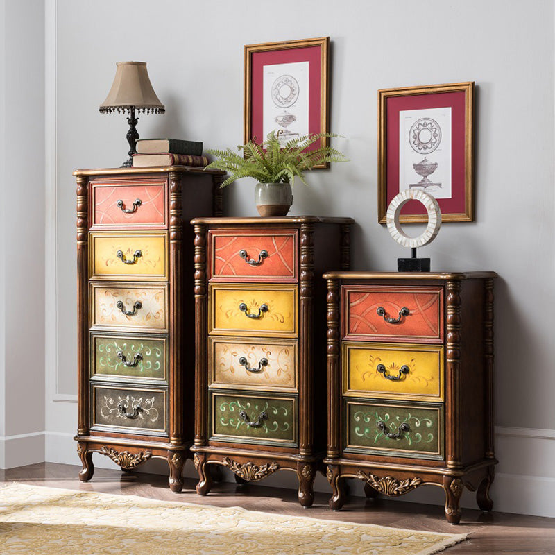 Traditional Style Vertical Chest Wooden Lingerie Chest for Bedroom