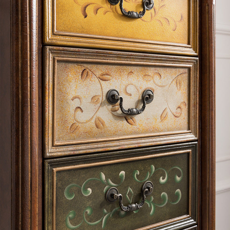 Traditional Style Vertical Chest Wooden Lingerie Chest for Bedroom