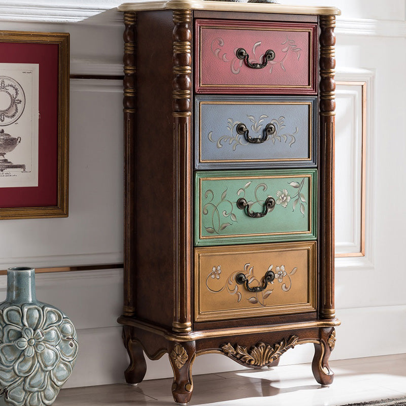 Traditional Style Vertical Chest Wooden Lingerie Chest for Bedroom