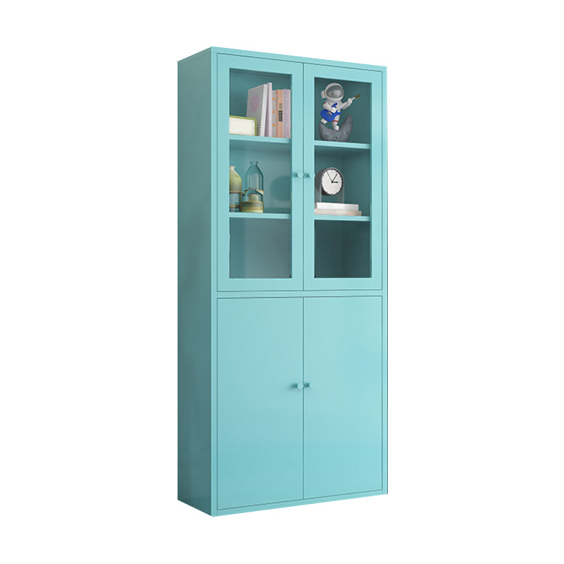 Closed Metal Bookshelf Modern Home Living Room Bedroom Standard Bookcase