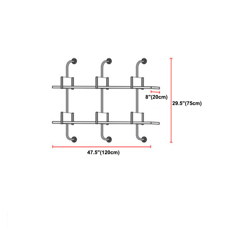 Wall Mounted Storage Bookshelf Nordic Style Bookcase with Shelves