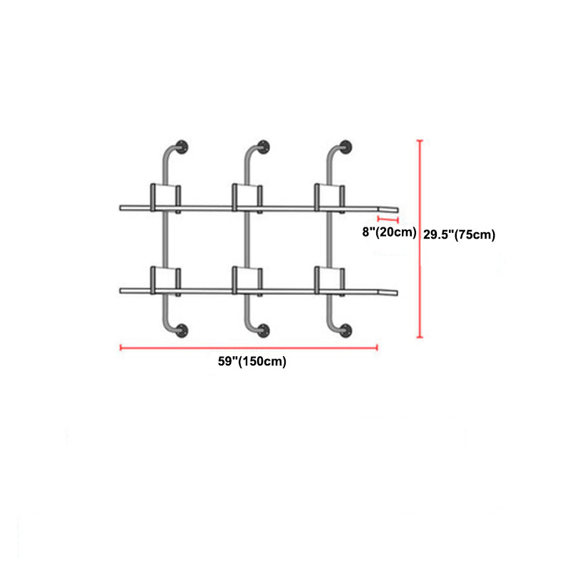 Wall Mounted Storage Bookshelf Nordic Style Bookcase with Shelves