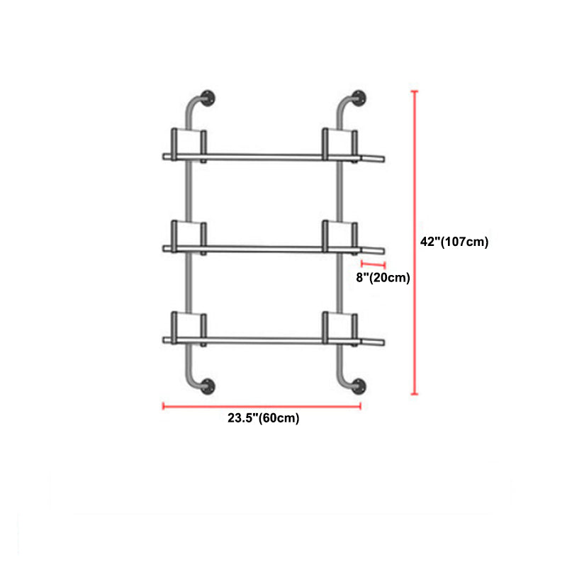 Wall Mounted Storage Bookshelf Nordic Style Bookcase with Shelves