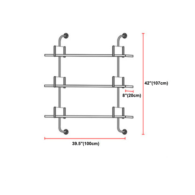 Wall Mounted Storage Bookshelf Nordic Style Bookcase with Shelves