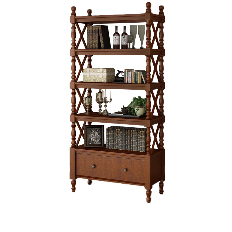 Scandinavian Study Room Bookshelf Solid Wood Etagere Bookcase
