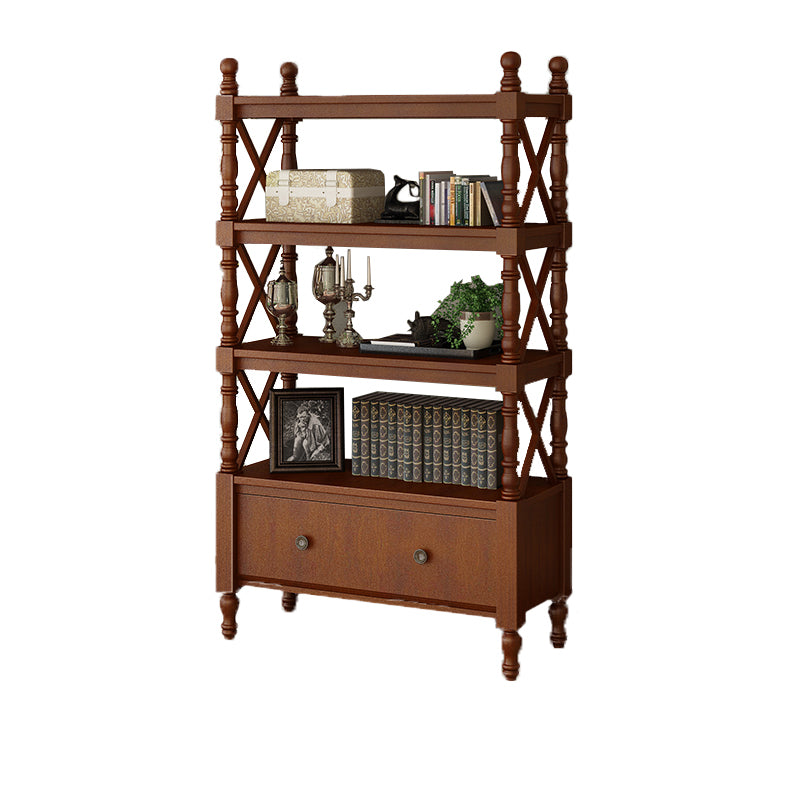 Scandinavian Study Room Bookshelf Solid Wood Etagere Bookcase