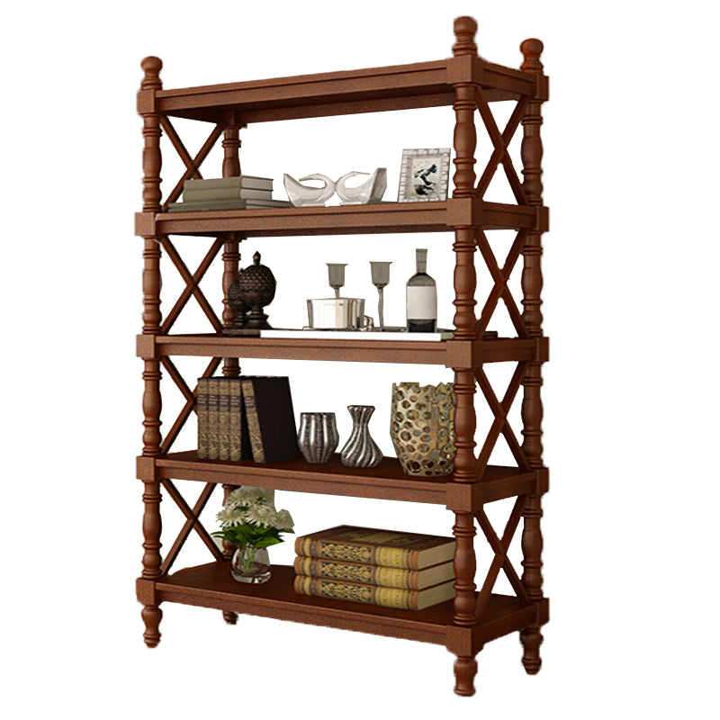 Scandinavian Study Room Bookshelf Solid Wood Etagere Bookcase
