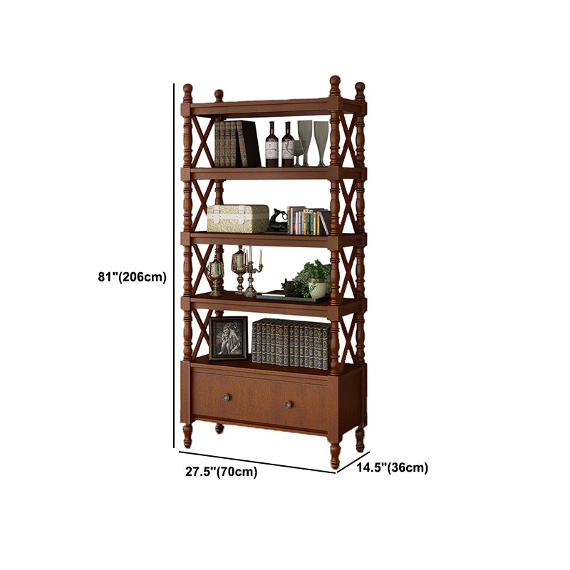 Scandinavian Study Room Bookshelf Solid Wood Etagere Bookcase