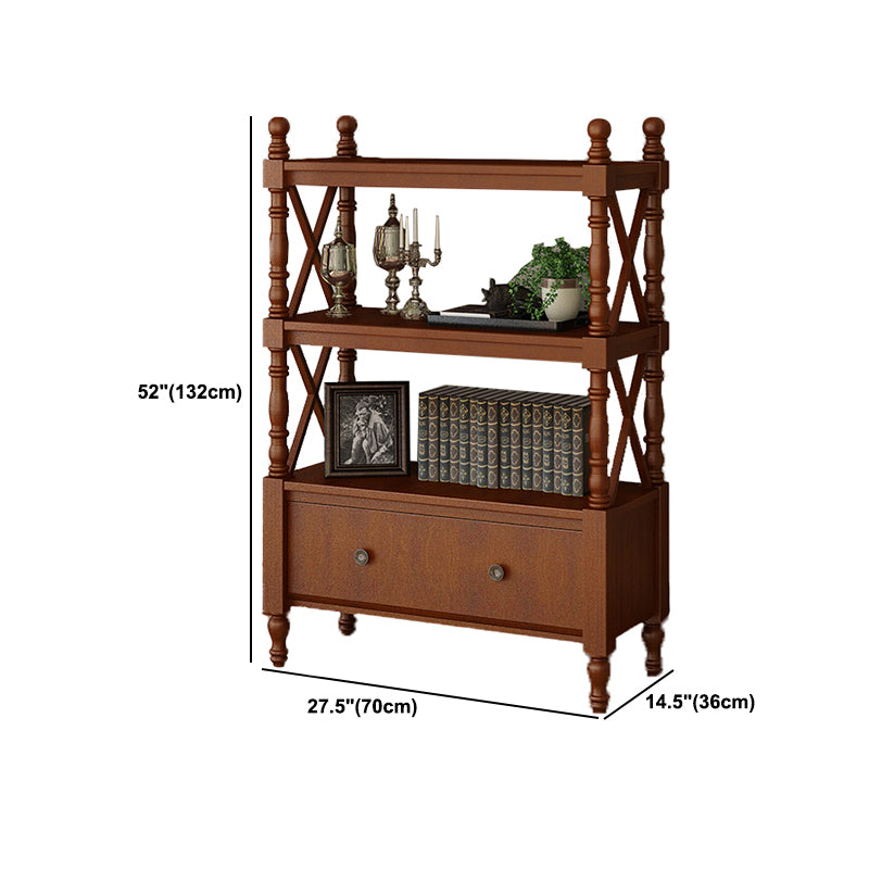 Scandinavian Study Room Bookshelf Solid Wood Etagere Bookcase