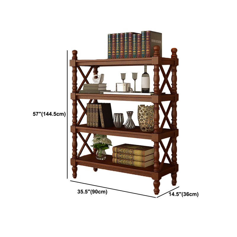 Scandinavian Study Room Bookshelf Solid Wood Etagere Bookcase