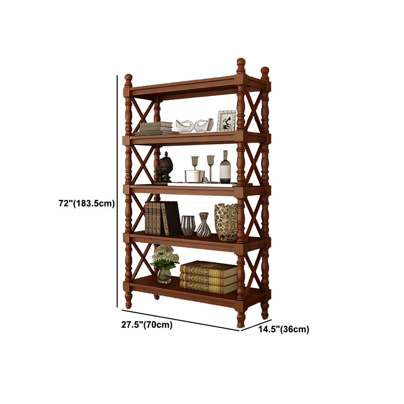 Scandinavian Study Room Bookshelf Solid Wood Etagere Bookcase