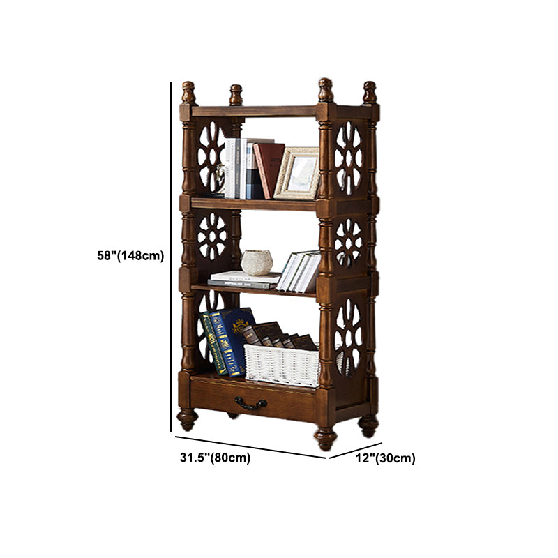 Scandinavian Study Room Bookshelf Solid Wood Etagere Bookcase