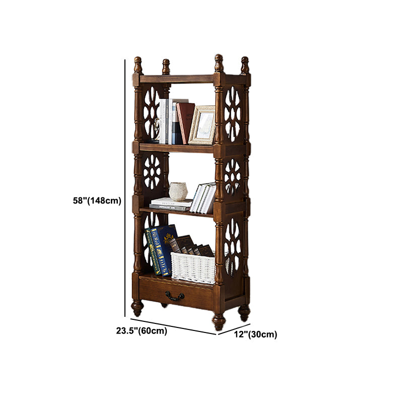 Scandinavian Study Room Bookshelf Solid Wood Etagere Bookcase