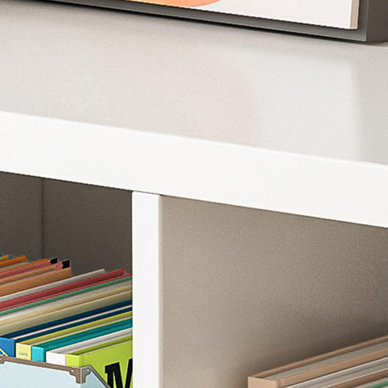 Modern Engineer Wood Bookshelf Closed Back Bookcase for Home Office