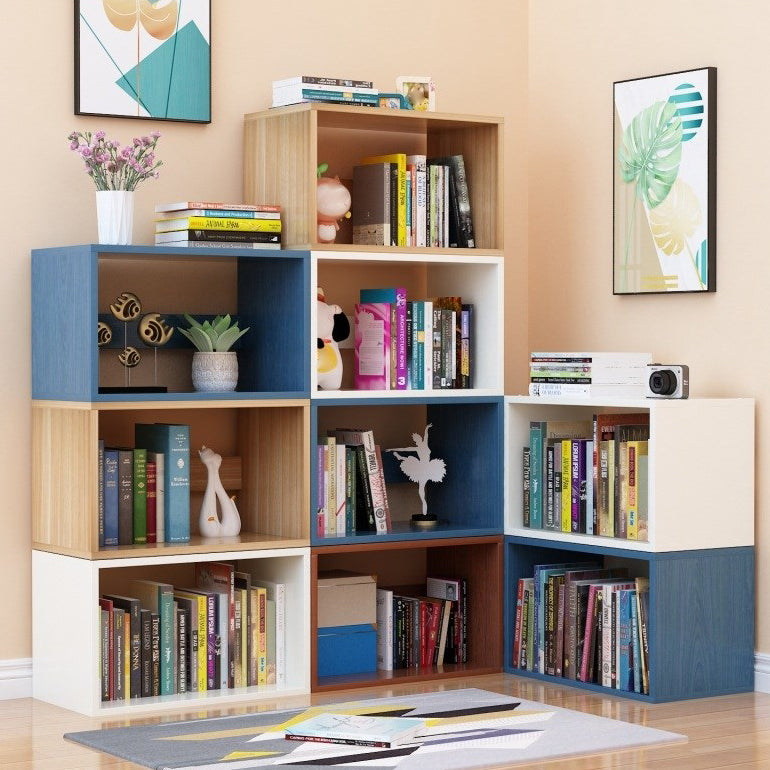 Scandinavian Style Bookshelf Engineer Wood Bookcase for Study Room