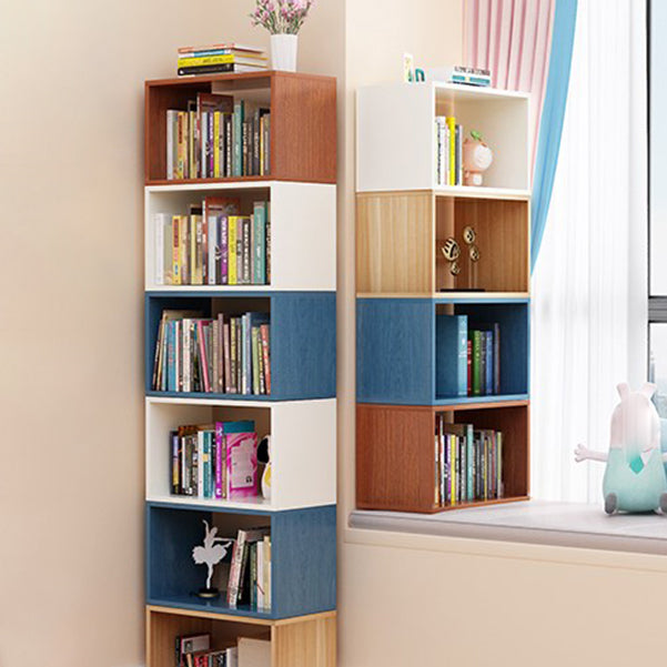 Scandinavian Style Bookshelf Engineer Wood Bookcase for Study Room