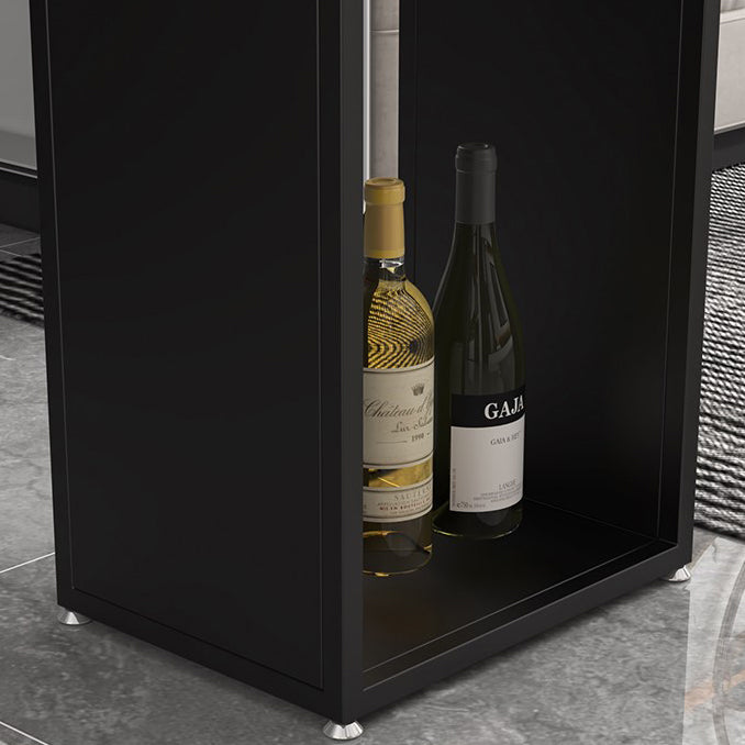 Stone Top Industrial Cocktail Bar Table with Storage Rectangle Counter Table