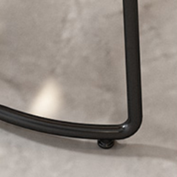 Modern Armless Backless Counter Stool Iron Dining Room Bar Stool with Wooden Seat