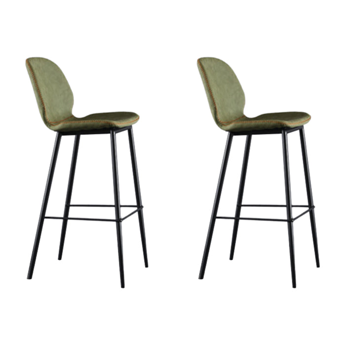 Living Room Industrial Counter Chair Footrest Bucket PU Leather Bar-stools