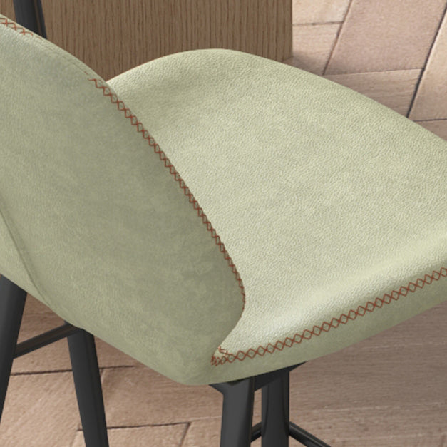 Living Room Industrial Counter Chair Footrest Bucket PU Leather Bar-stools