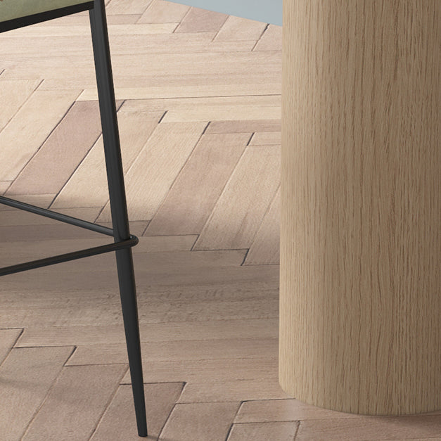 Living Room Industrial Counter Chair Footrest Bucket PU Leather Bar-stools