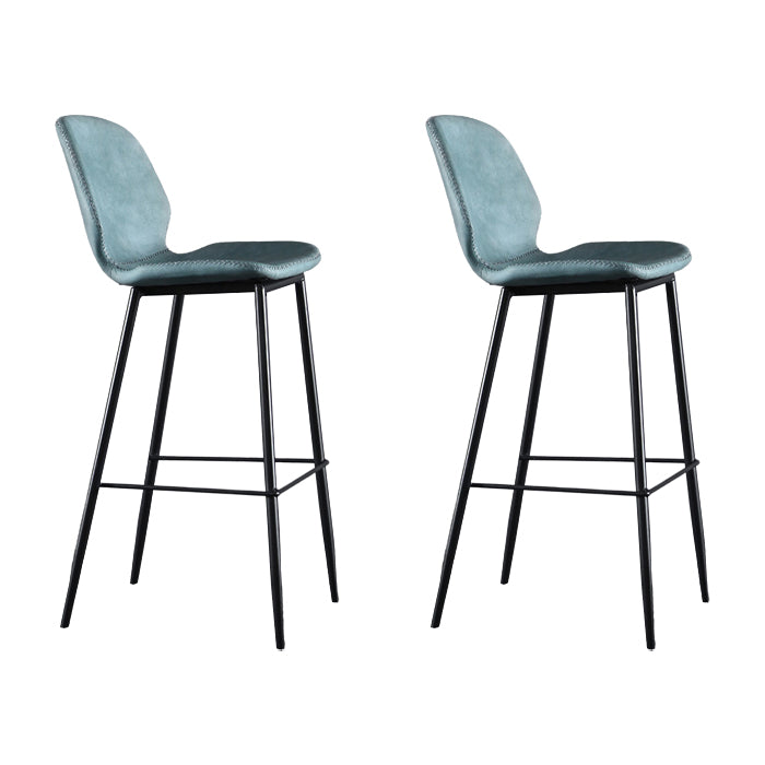 Living Room Industrial Counter Chair Footrest Bucket PU Leather Bar-stools