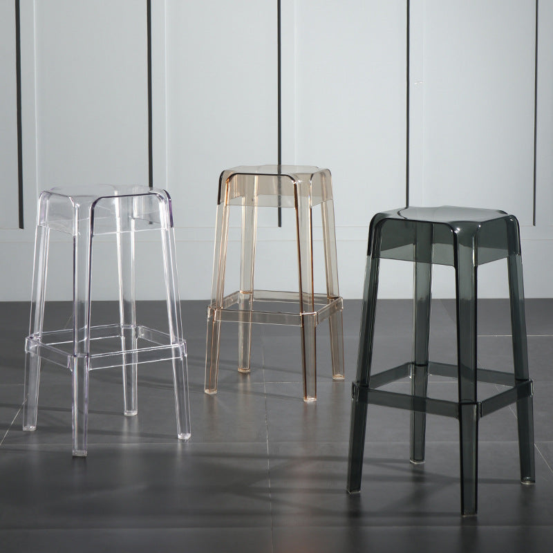 Modern Style Backless Bar-stool Plastic Counter Bar Stool with Plastic Legs for Home