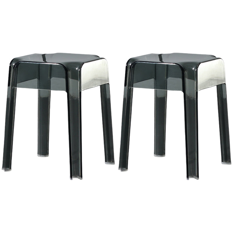 Modern Style Backless Bar-stool Plastic Counter Bar Stool with Plastic Legs for Home