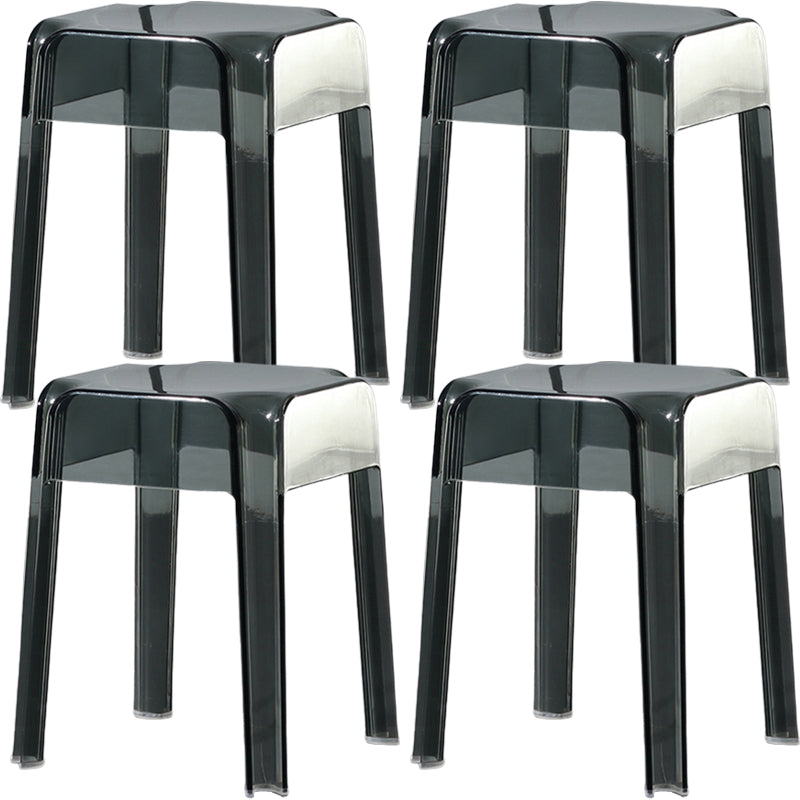 Modern Style Backless Bar-stool Plastic Counter Bar Stool with Plastic Legs for Home