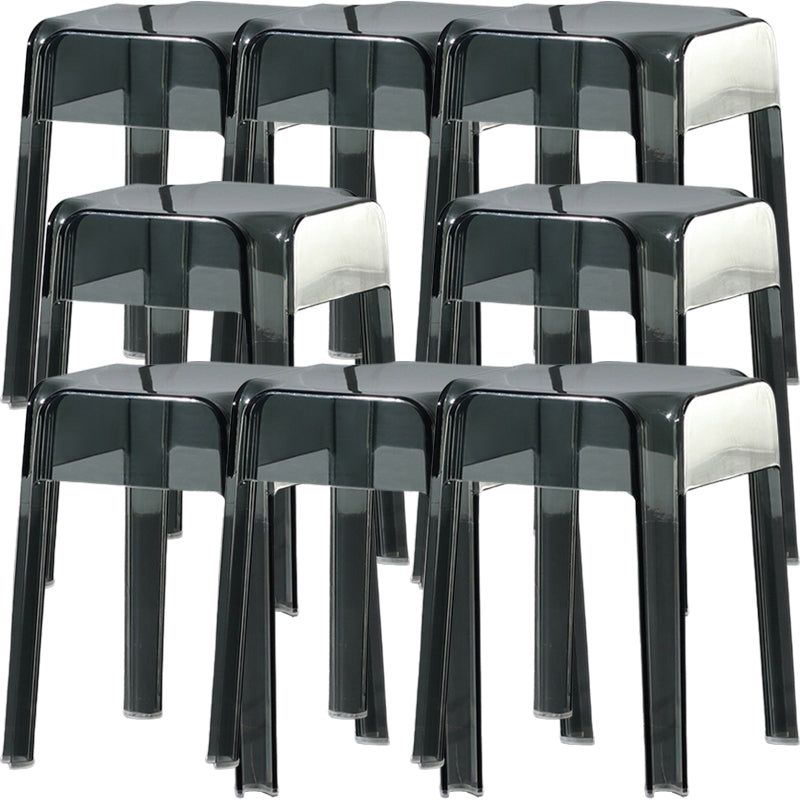 Modern Style Backless Bar-stool Plastic Counter Bar Stool with Plastic Legs for Home