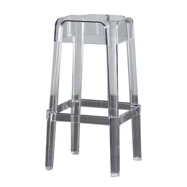 Modern Style Backless Bar-stool Plastic Counter Bar Stool with Plastic Legs for Home