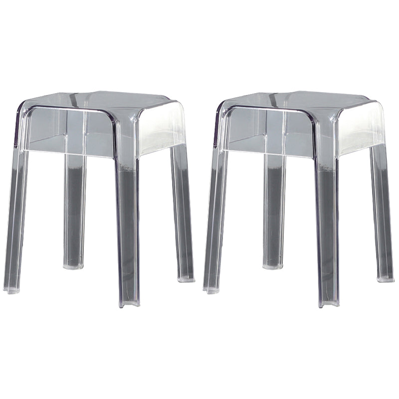 Modern Style Backless Bar-stool Plastic Counter Bar Stool with Plastic Legs for Home