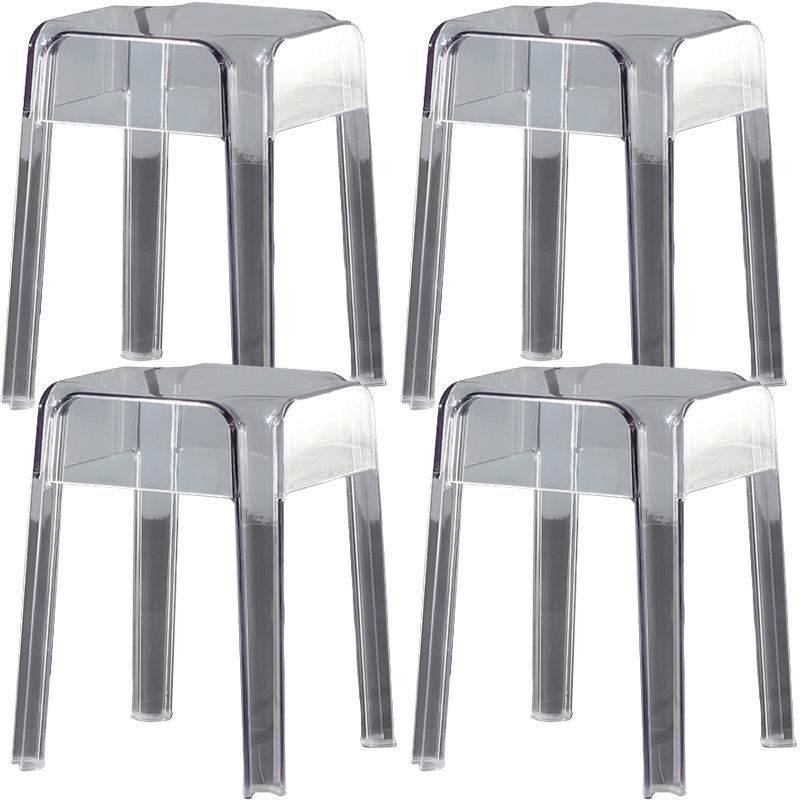 Modern Style Backless Bar-stool Plastic Counter Bar Stool with Plastic Legs for Home