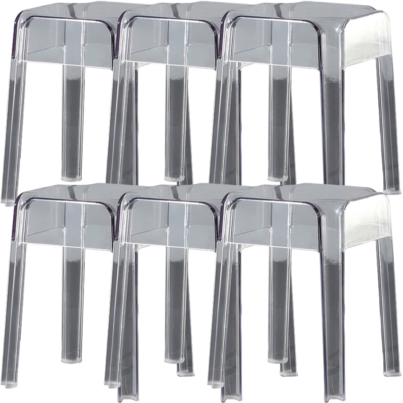 Modern Style Backless Bar-stool Plastic Counter Bar Stool with Plastic Legs for Home