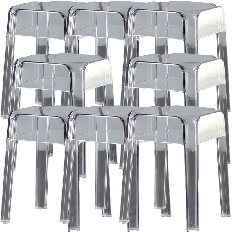 Modern Style Backless Bar-stool Plastic Counter Bar Stool with Plastic Legs for Home