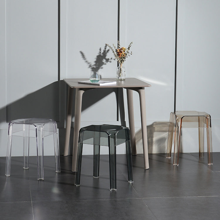 Modern Style Backless Bar-stool Plastic Counter Bar Stool with Plastic Legs for Home