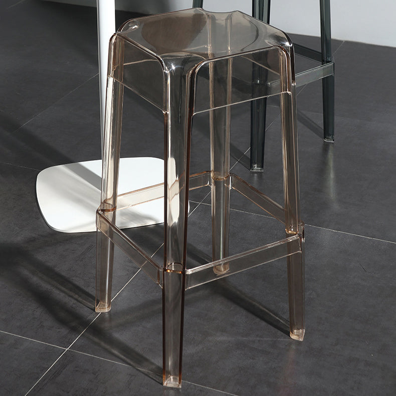 Modern Style Backless Bar-stool Plastic Counter Bar Stool with Plastic Legs for Home