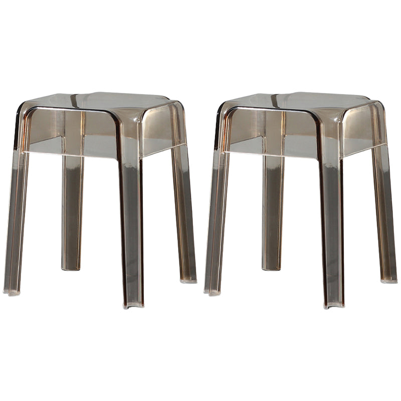 Modern Style Backless Bar-stool Plastic Counter Bar Stool with Plastic Legs for Home