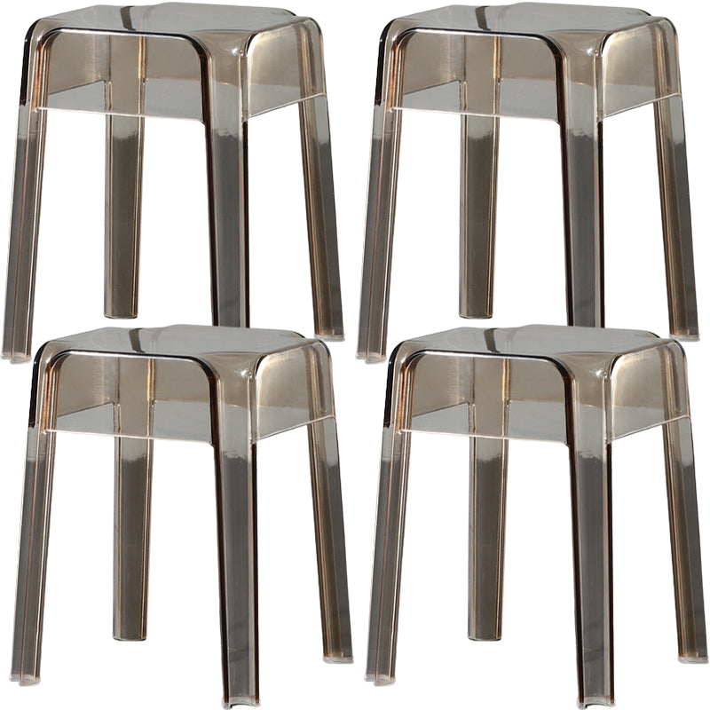 Modern Style Backless Bar-stool Plastic Counter Bar Stool with Plastic Legs for Home
