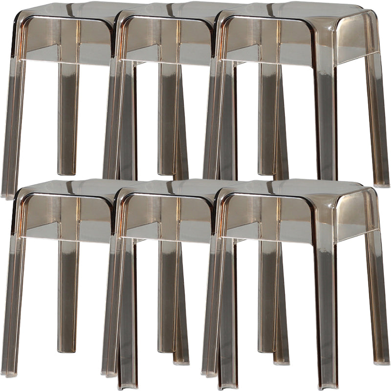 Modern Style Backless Bar-stool Plastic Counter Bar Stool with Plastic Legs for Home