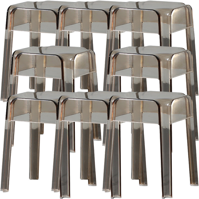 Modern Style Backless Bar-stool Plastic Counter Bar Stool with Plastic Legs for Home