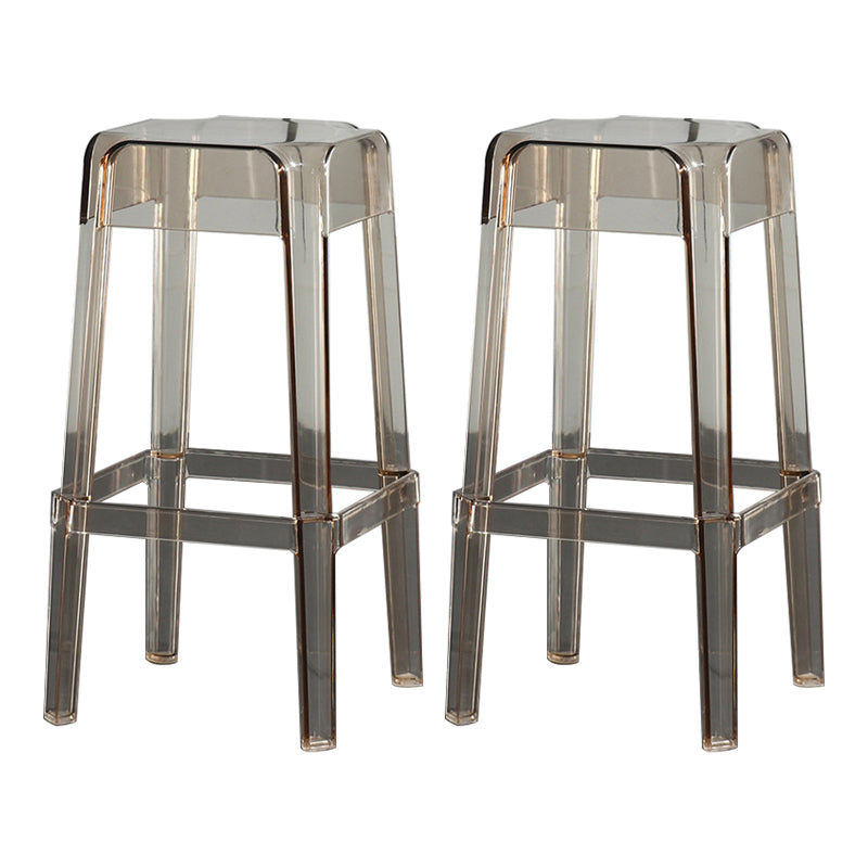 Modern Style Backless Bar-stool Plastic Counter Bar Stool with Plastic Legs for Home