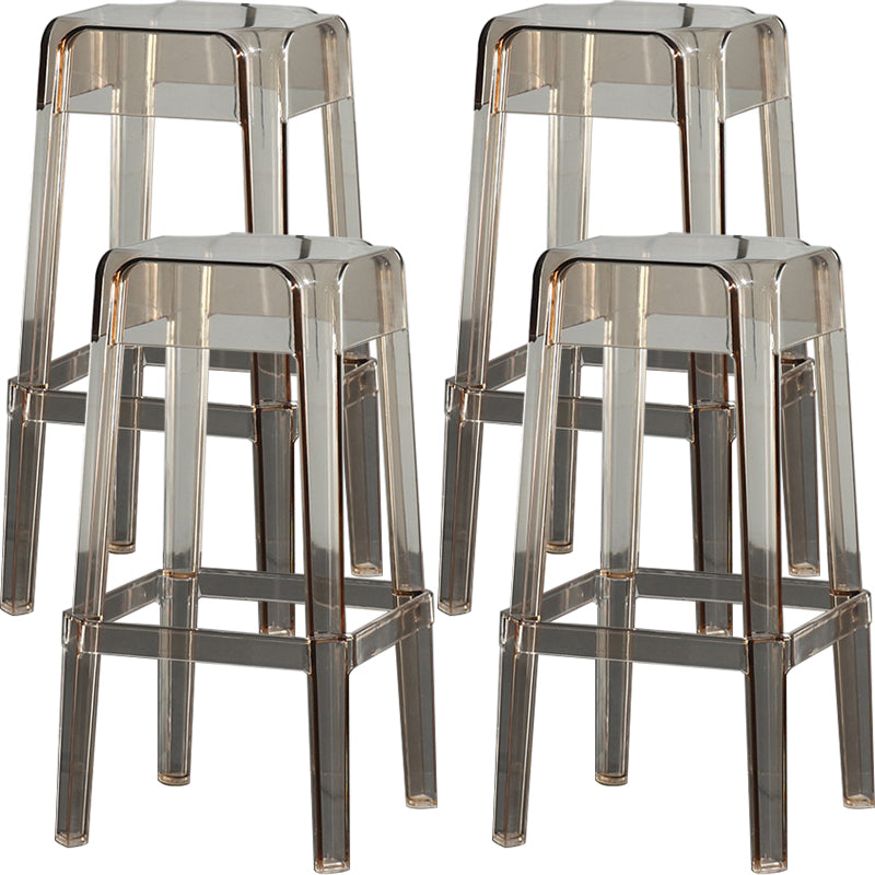 Modern Style Backless Bar-stool Plastic Counter Bar Stool with Plastic Legs for Home