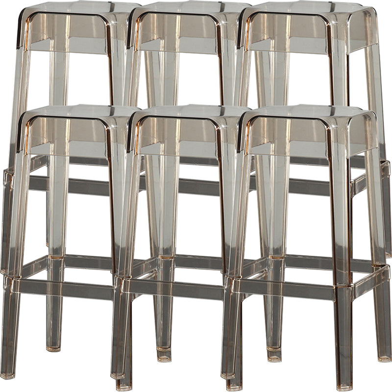Modern Style Backless Bar-stool Plastic Counter Bar Stool with Plastic Legs for Home