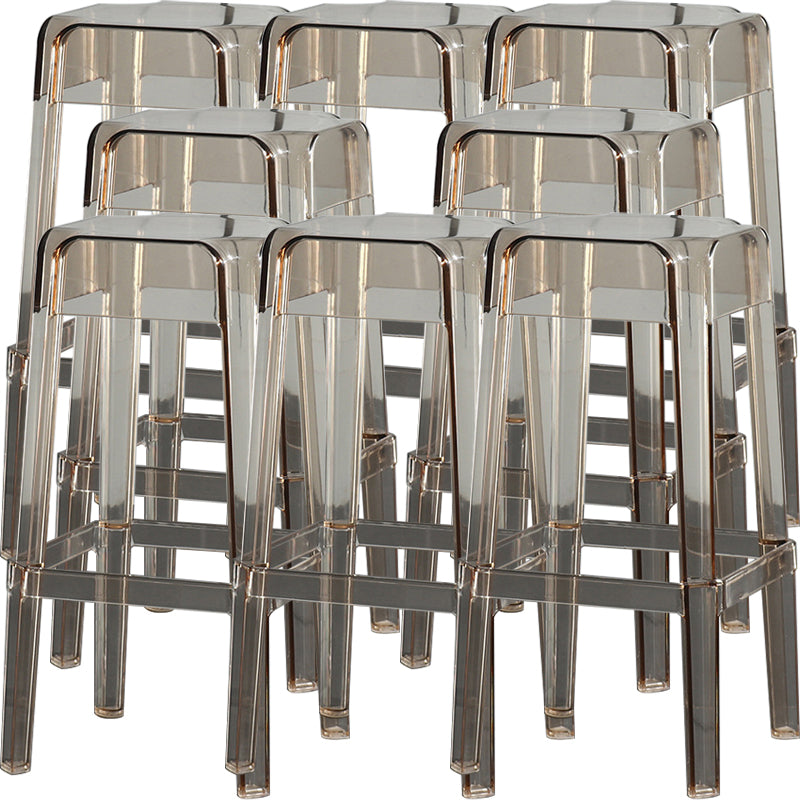 Modern Style Backless Bar-stool Plastic Counter Bar Stool with Plastic Legs for Home