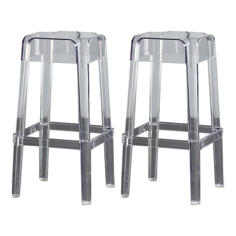 Modern Style Backless Bar-stool Plastic Counter Bar Stool with Plastic Legs for Home
