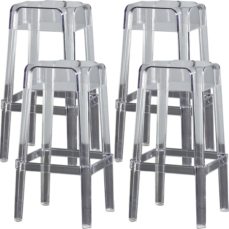 Modern Style Backless Bar-stool Plastic Counter Bar Stool with Plastic Legs for Home