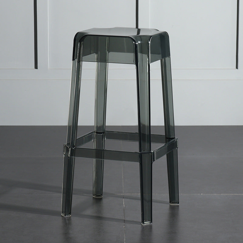 Modern Style Backless Bar-stool Plastic Counter Bar Stool with Plastic Legs for Home