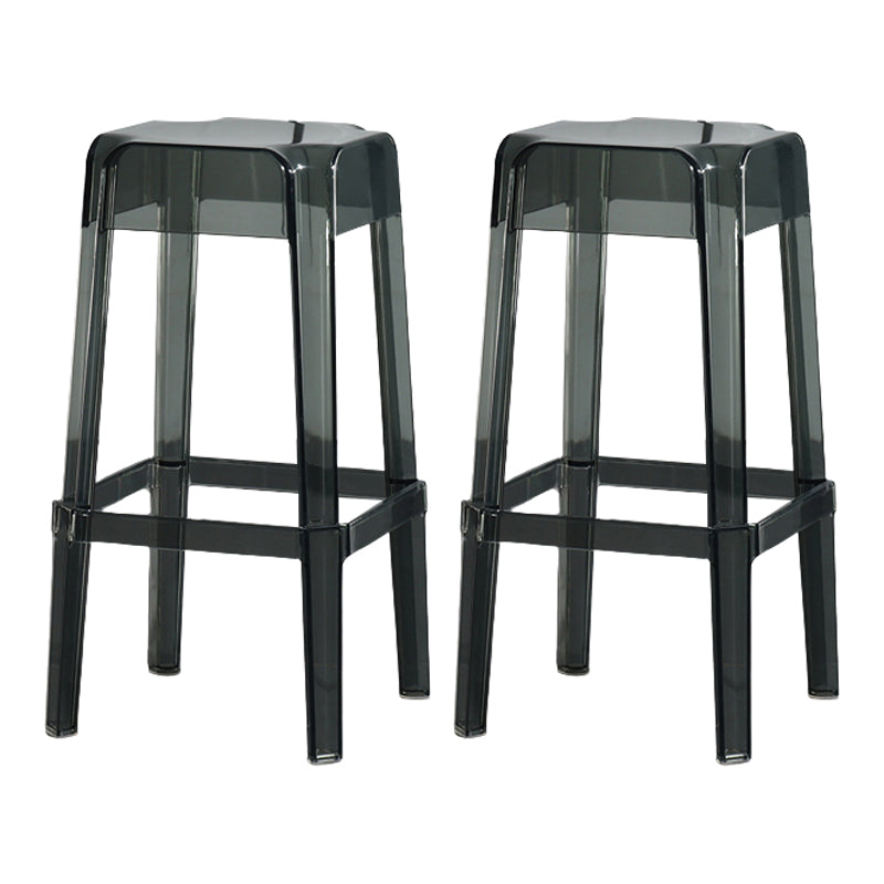 Modern Style Backless Bar-stool Plastic Counter Bar Stool with Plastic Legs for Home