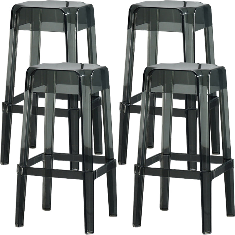 Modern Style Backless Bar-stool Plastic Counter Bar Stool with Plastic Legs for Home
